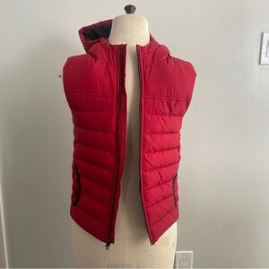 Sonoma Red and Black Sleeveless Hooded Puffer Vest Kids Size 8